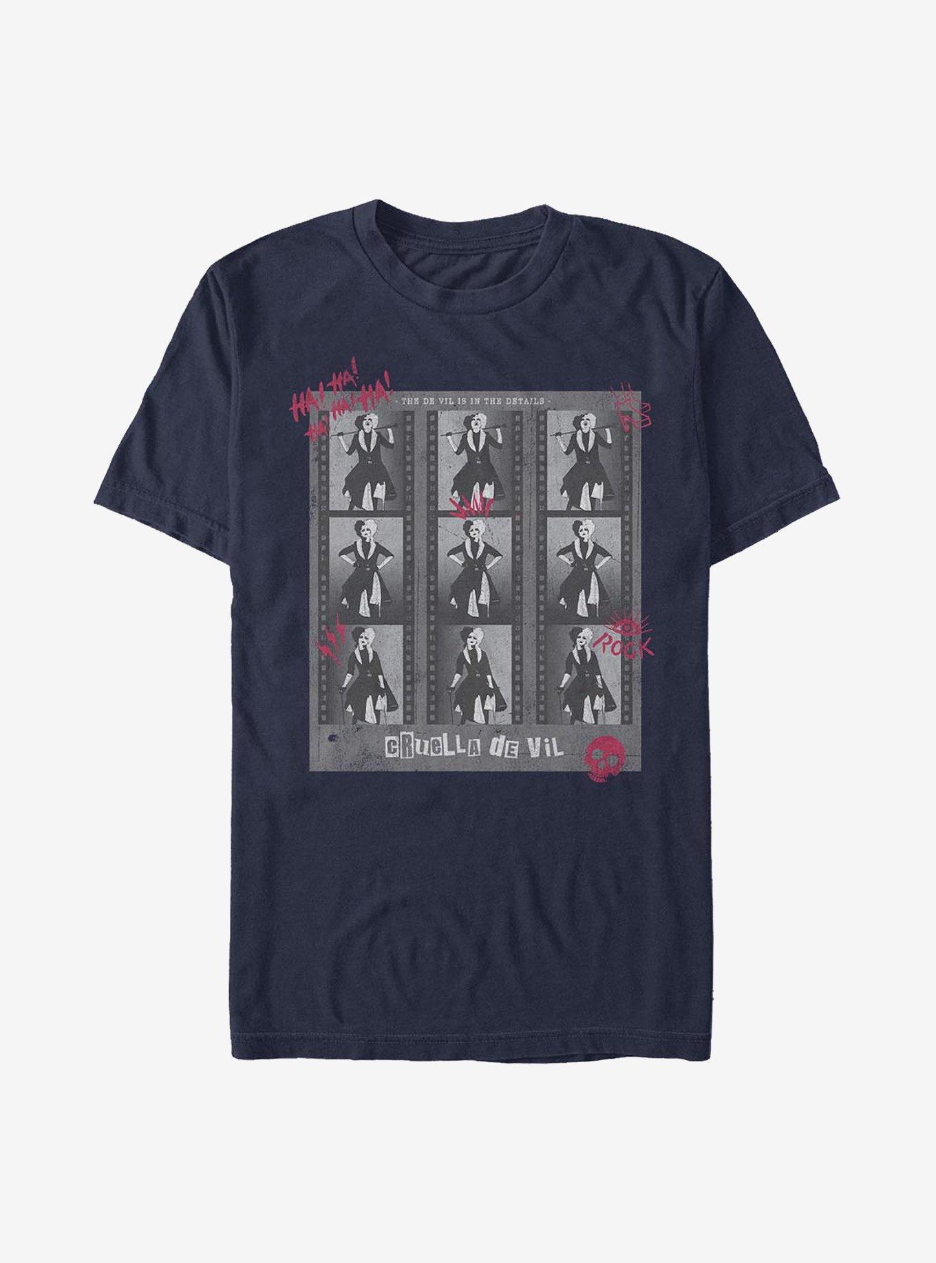 Disney Cruella Film Negatives T-Shirt, NAVY, hi-res