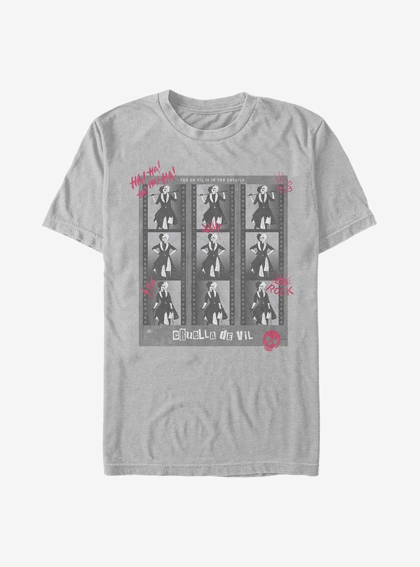 Disney Cruella Film Negatives T-Shirt, SILVER, hi-res