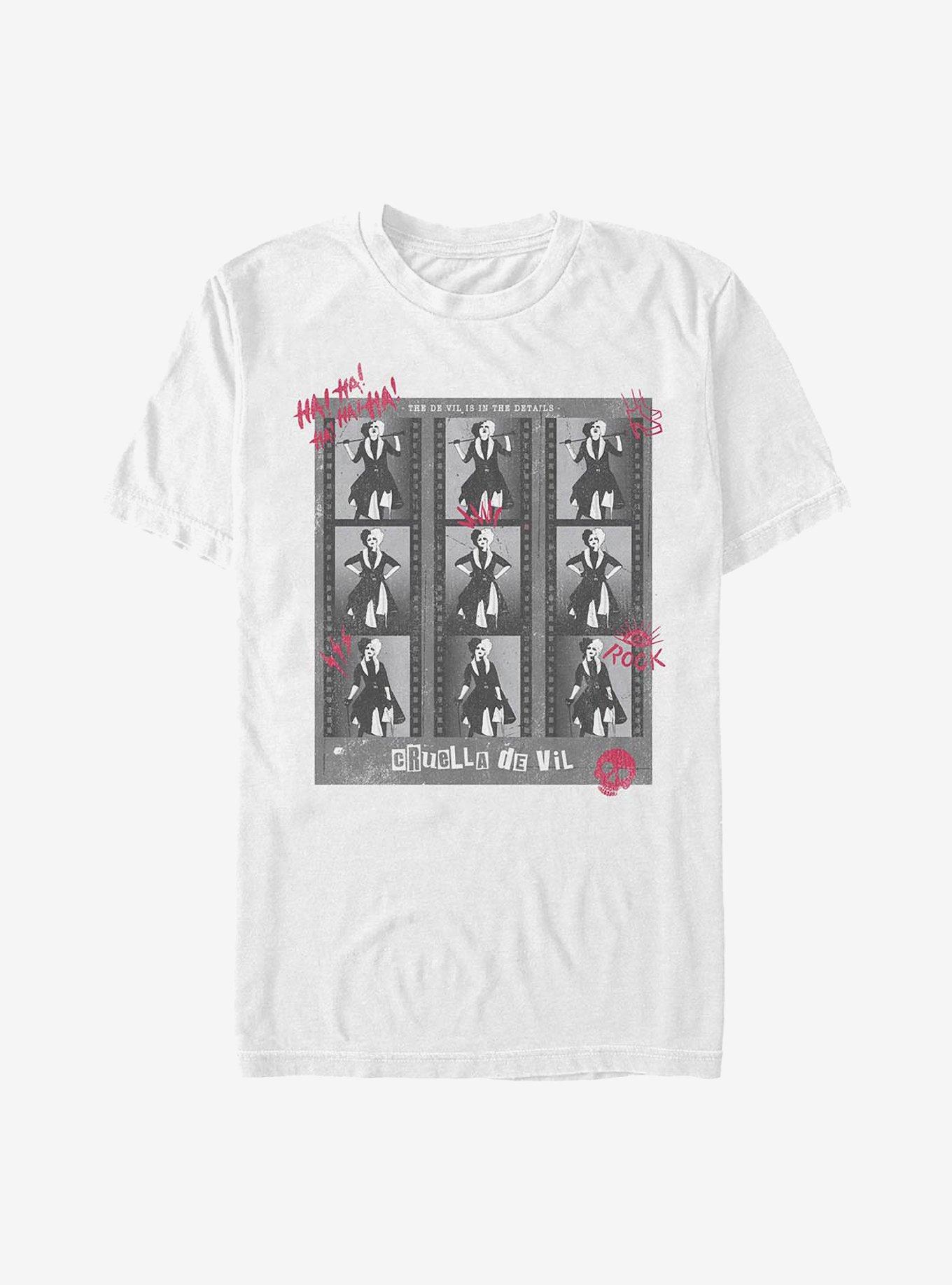 Disney Cruella Film Negatives T-Shirt, WHITE, hi-res