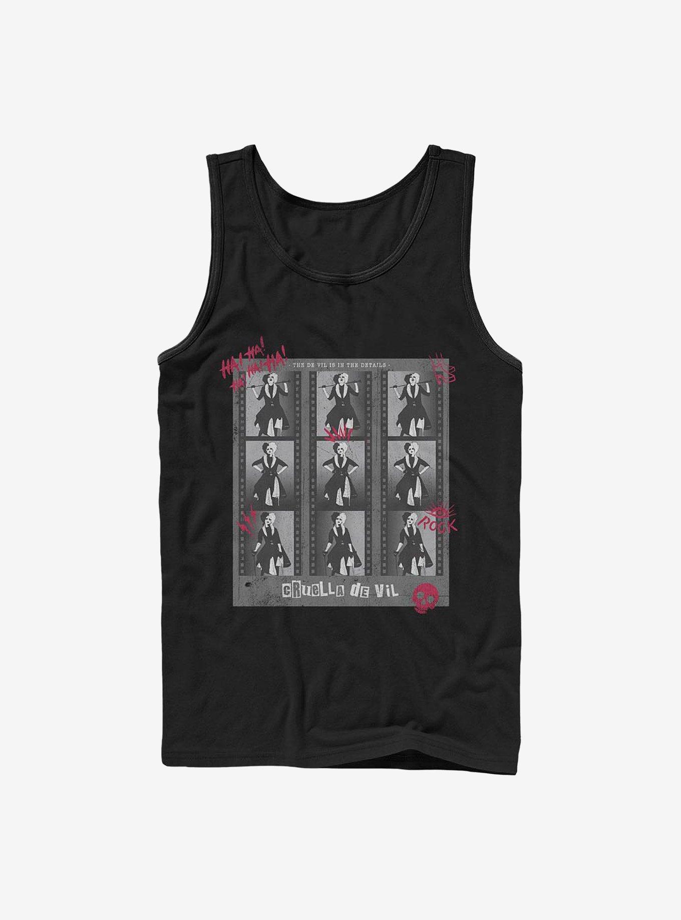 Disney Cruella Film Negatives Tank, BLACK, hi-res