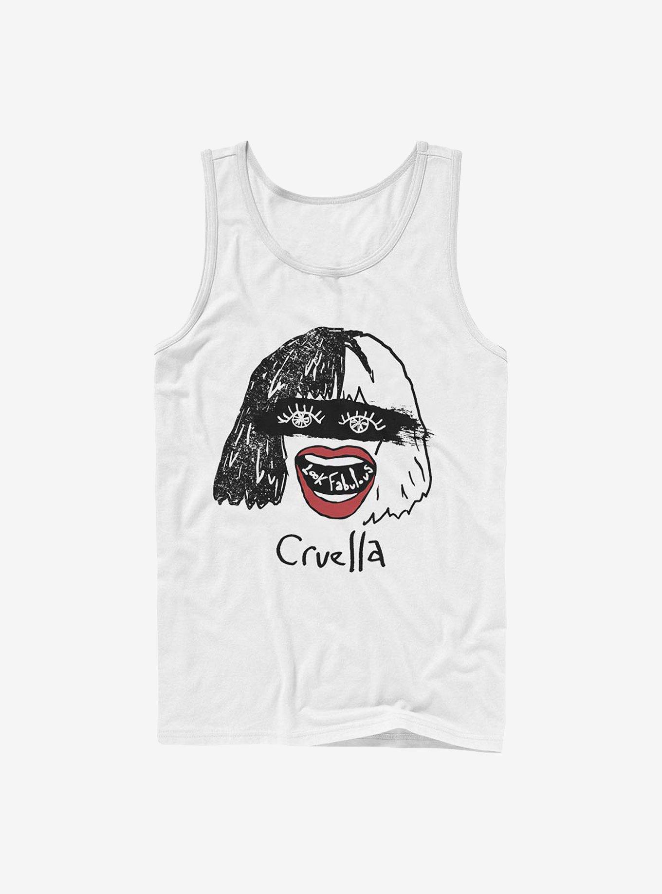 Disney Cruella Look Fabulous Tank, WHITE, hi-res