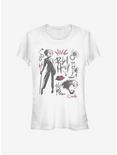Disney Cruella Fashion Sketches Girls T-Shirt, WHITE, hi-res