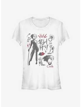 Disney Cruella Fashion Sketches Girls T-Shirt, , hi-res
