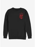 Disney Cruella Emblem Crew Sweatshirt, BLACK, hi-res
