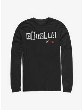 Disney Cruella Name Cut Out Letters Long-Sleeve T-Shirt, , hi-res