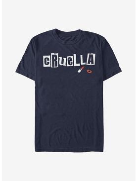 Disney Cruella Name Cut Out Letters T-Shirt, NAVY, hi-res