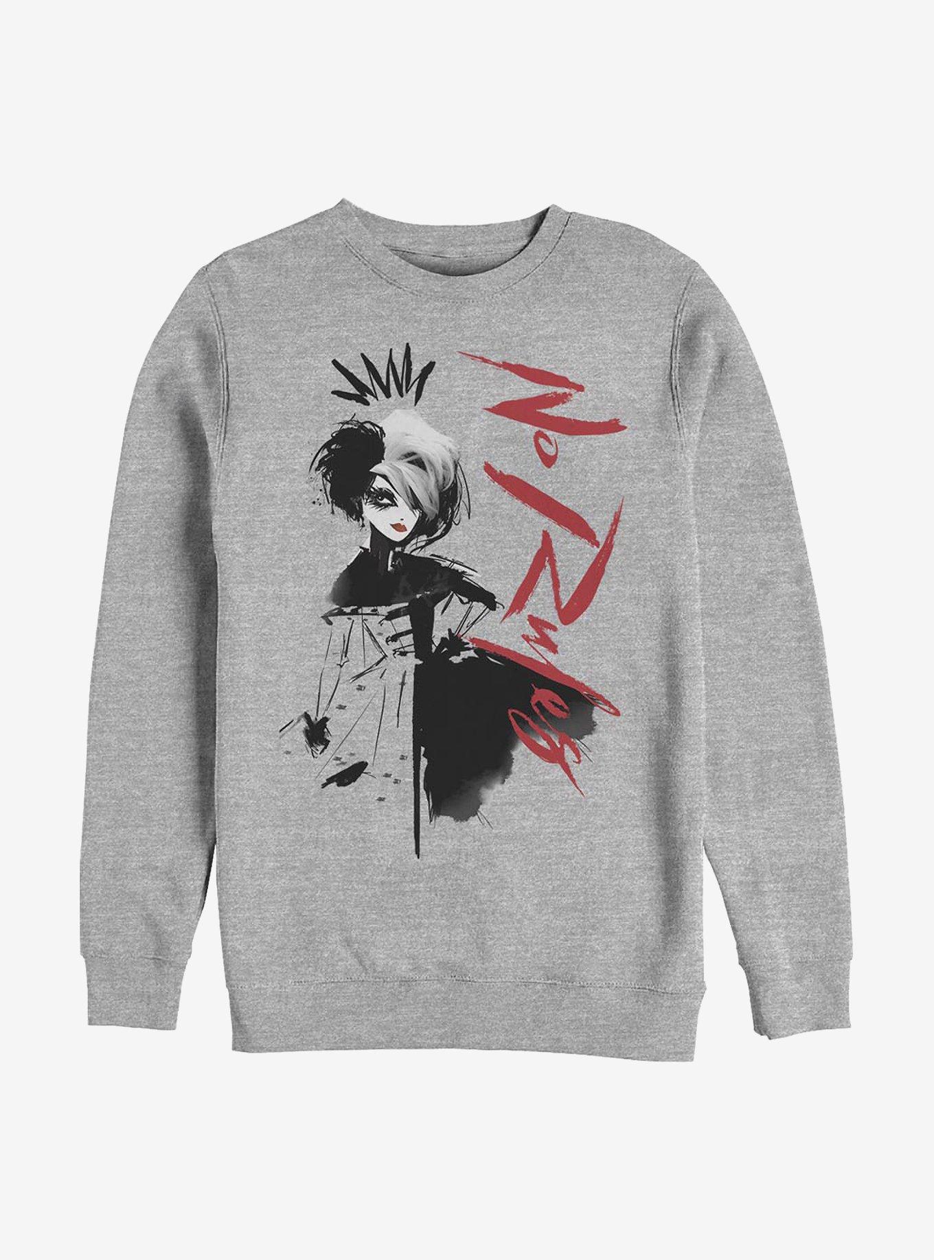 Disney Cruella No Rules Art Crew Sweatshirt, , hi-res