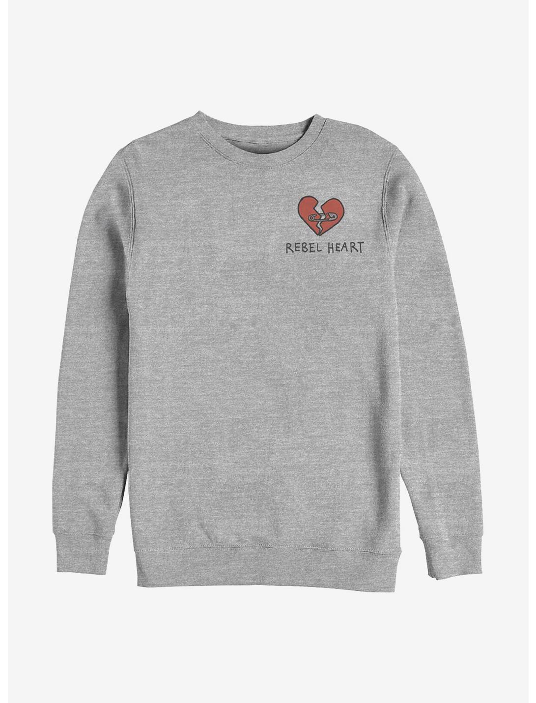 Disney Cruella Rebel Heart Crew Sweatshirt, ATH HTR, hi-res