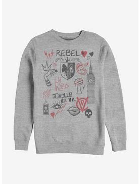 Disney Cruella Rebel Queen Doodles Crew Sweatshirt, , hi-res