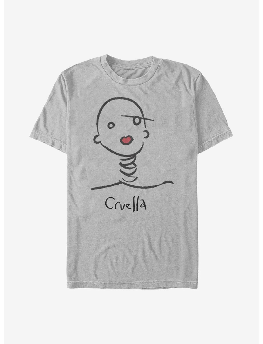 Disney Cruella Doodle T-Shirt, SILVER, hi-res