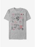 Disney Cruella Rebel Queen Doodles T-Shirt, ATH HTR, hi-res