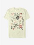 Disney Cruella Rebel Queen Doodles T-Shirt, NATURAL, hi-res