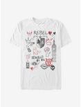Disney Cruella Rebel Queen Doodles T-Shirt, WHITE, hi-res