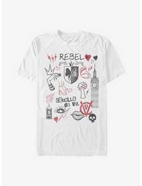 Disney Cruella Rebel Queen Doodles T-Shirt, WHITE, hi-res