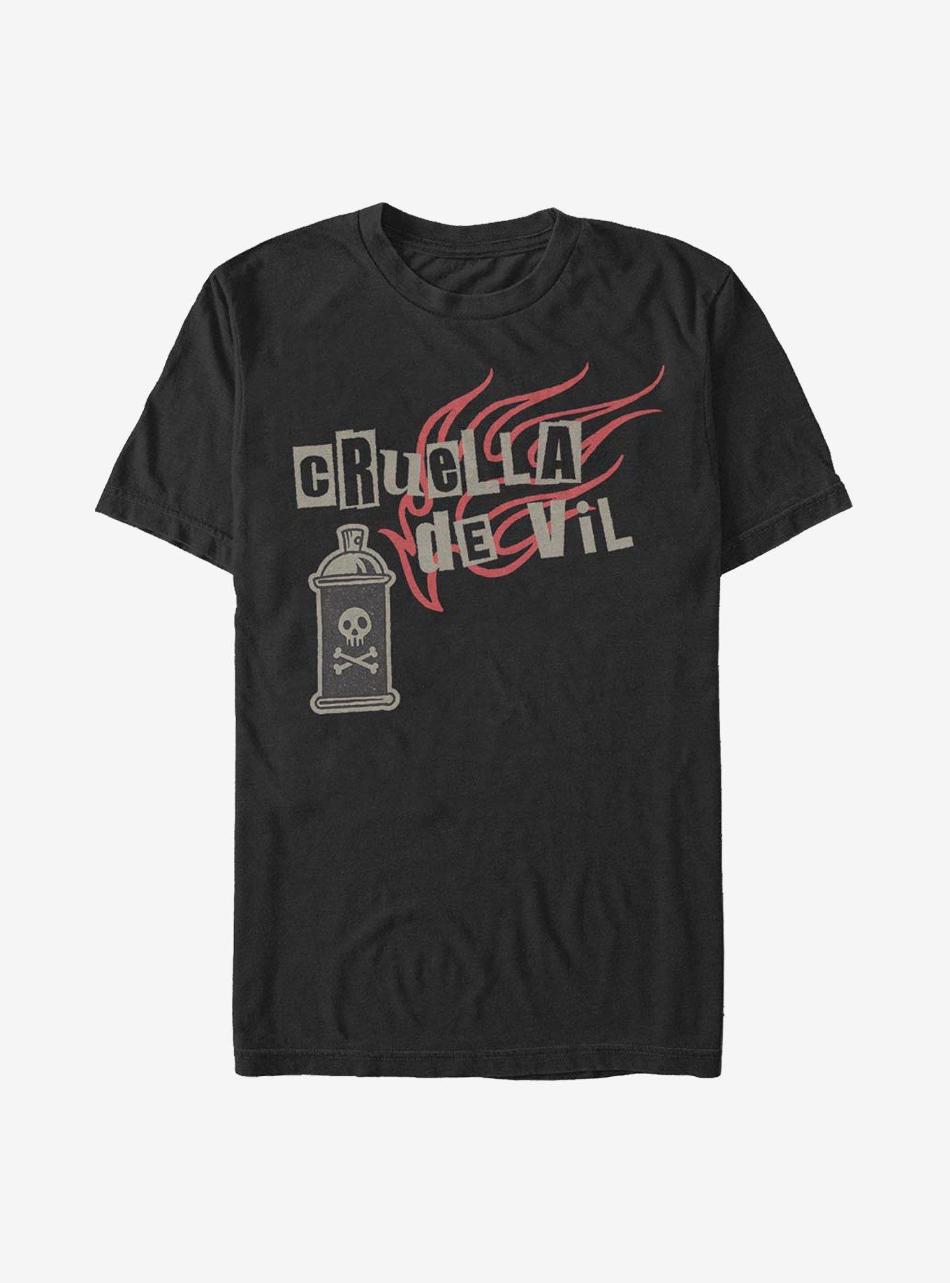 Disney Cruella Spray Paint Fire T-Shirt, , hi-res