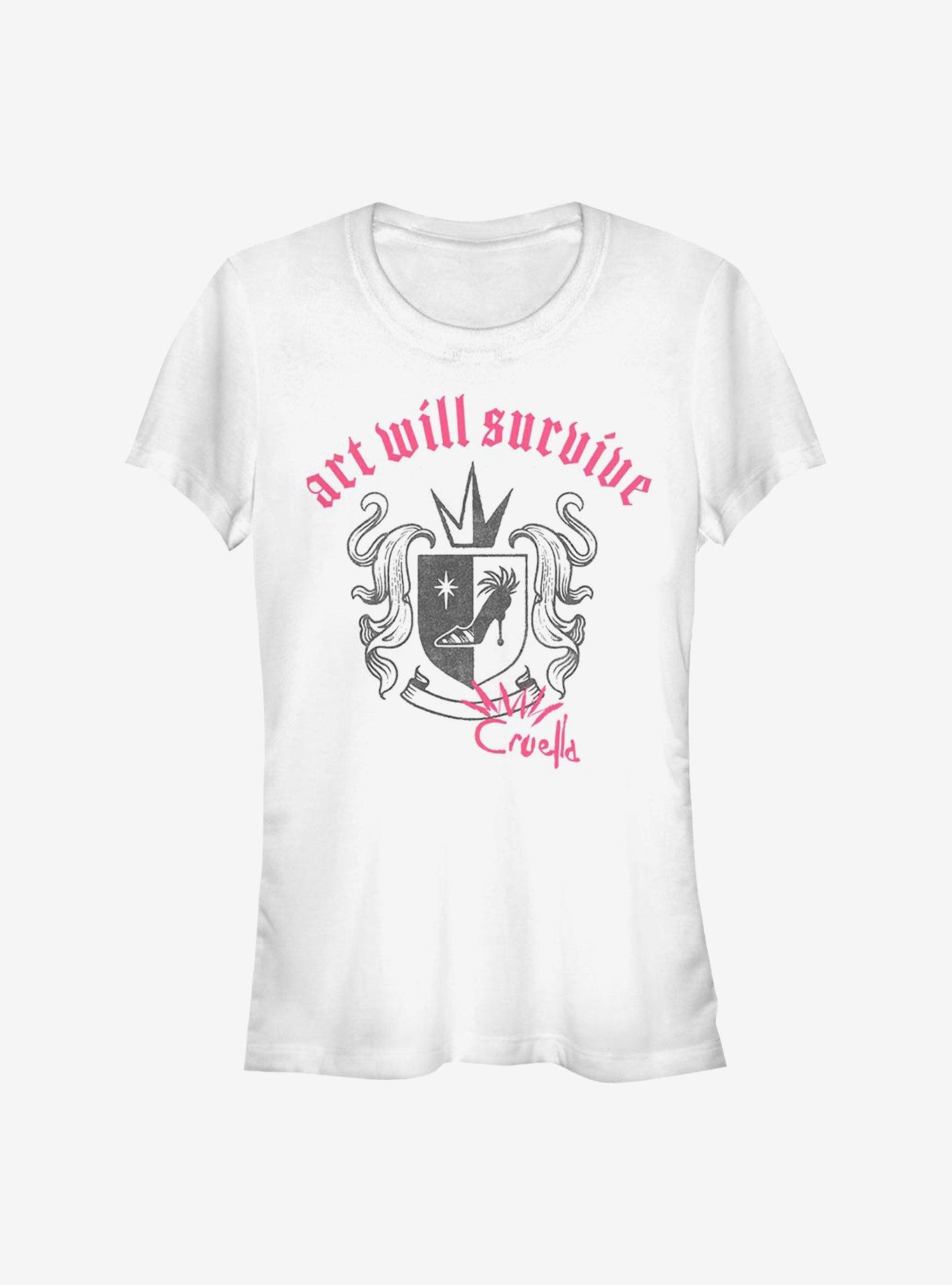 Disney Cruella Art Will Survive Punk Girls T-Shirt, WHITE, hi-res