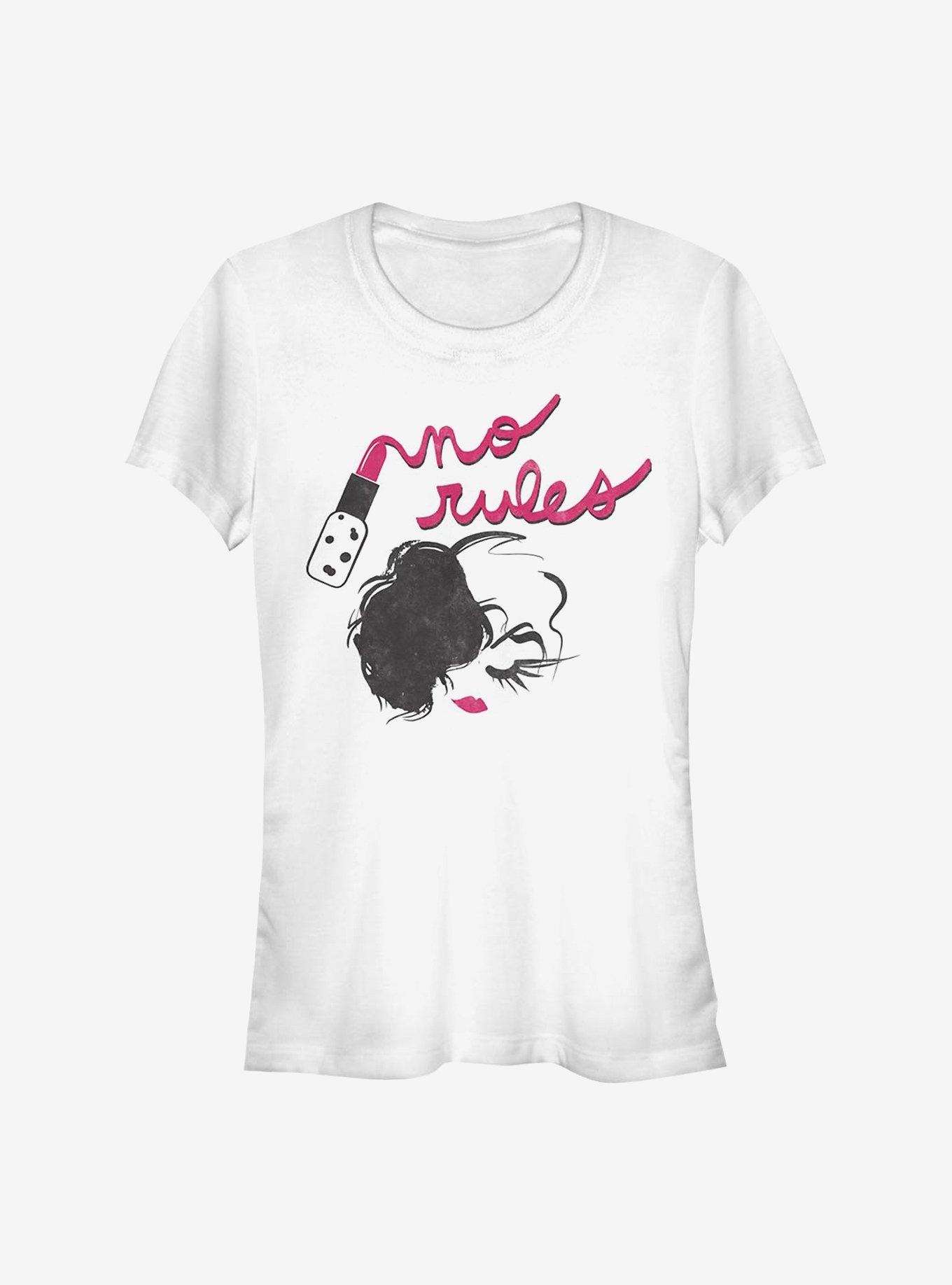 Disney Cruella No Rules In Lipstick Girls T-Shirt, WHITE, hi-res