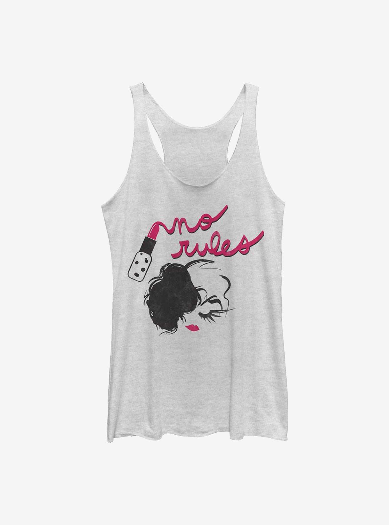 Disney Cruella No Rules In Lipstick Girls Tank, WHITE HTR, hi-res