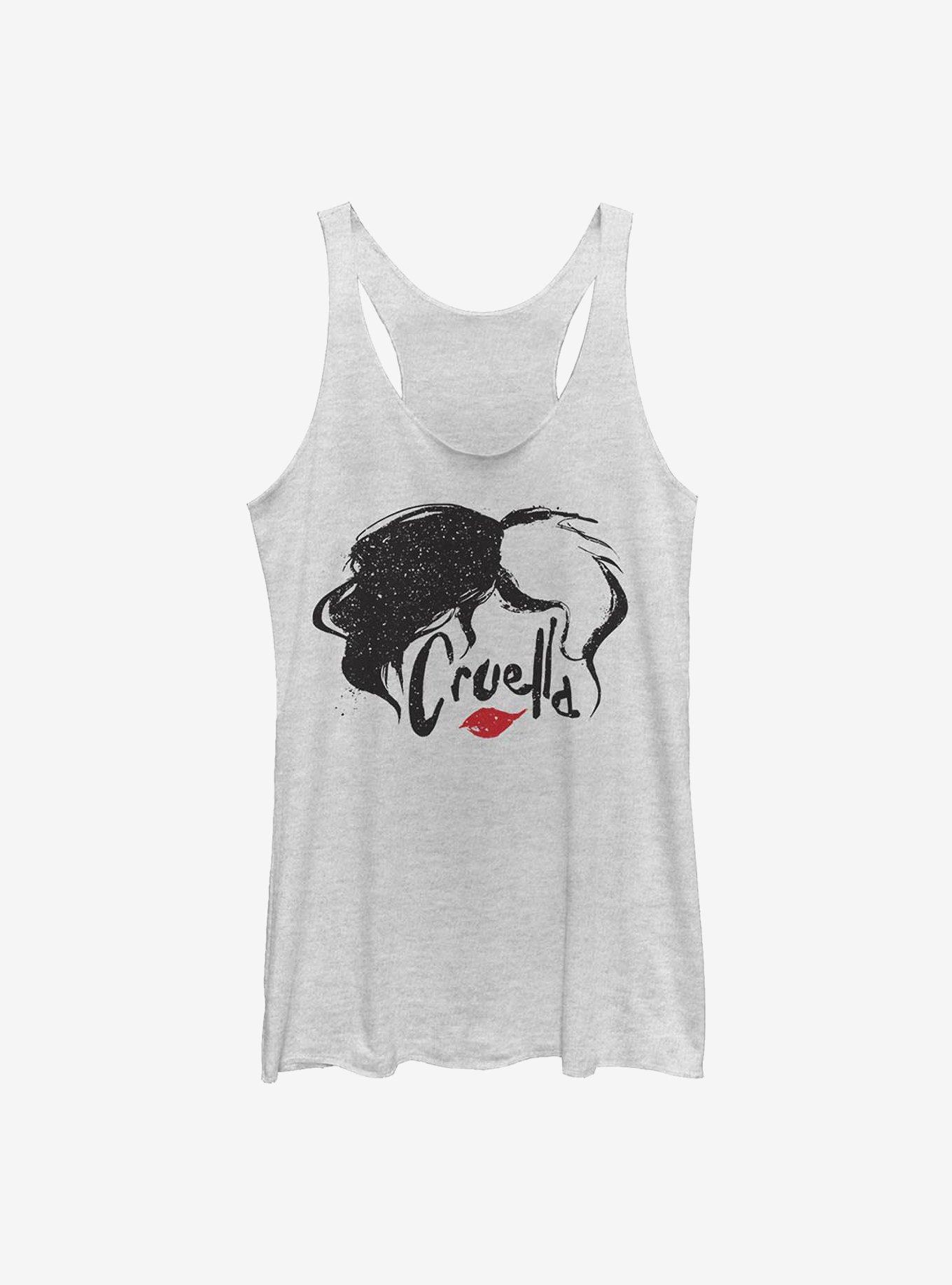 Disney Cruella Simply Cruella Infamous Hair Girls Tank, WHITE HTR, hi-res