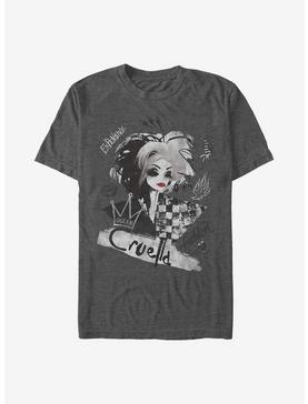 Disney Cruella Artsy Cruella T-Shirt, CHAR HTR, hi-res