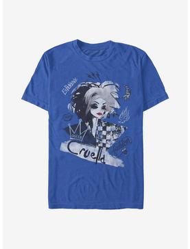 Disney Cruella Artsy Cruella T-Shirt, ROYAL, hi-res