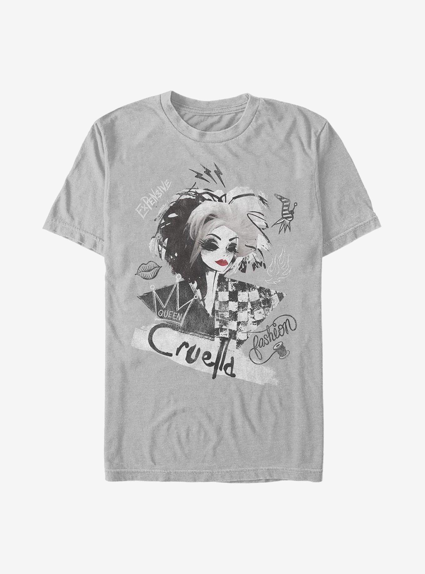 Disney Cruella Artsy Cruella T-Shirt, SILVER, hi-res