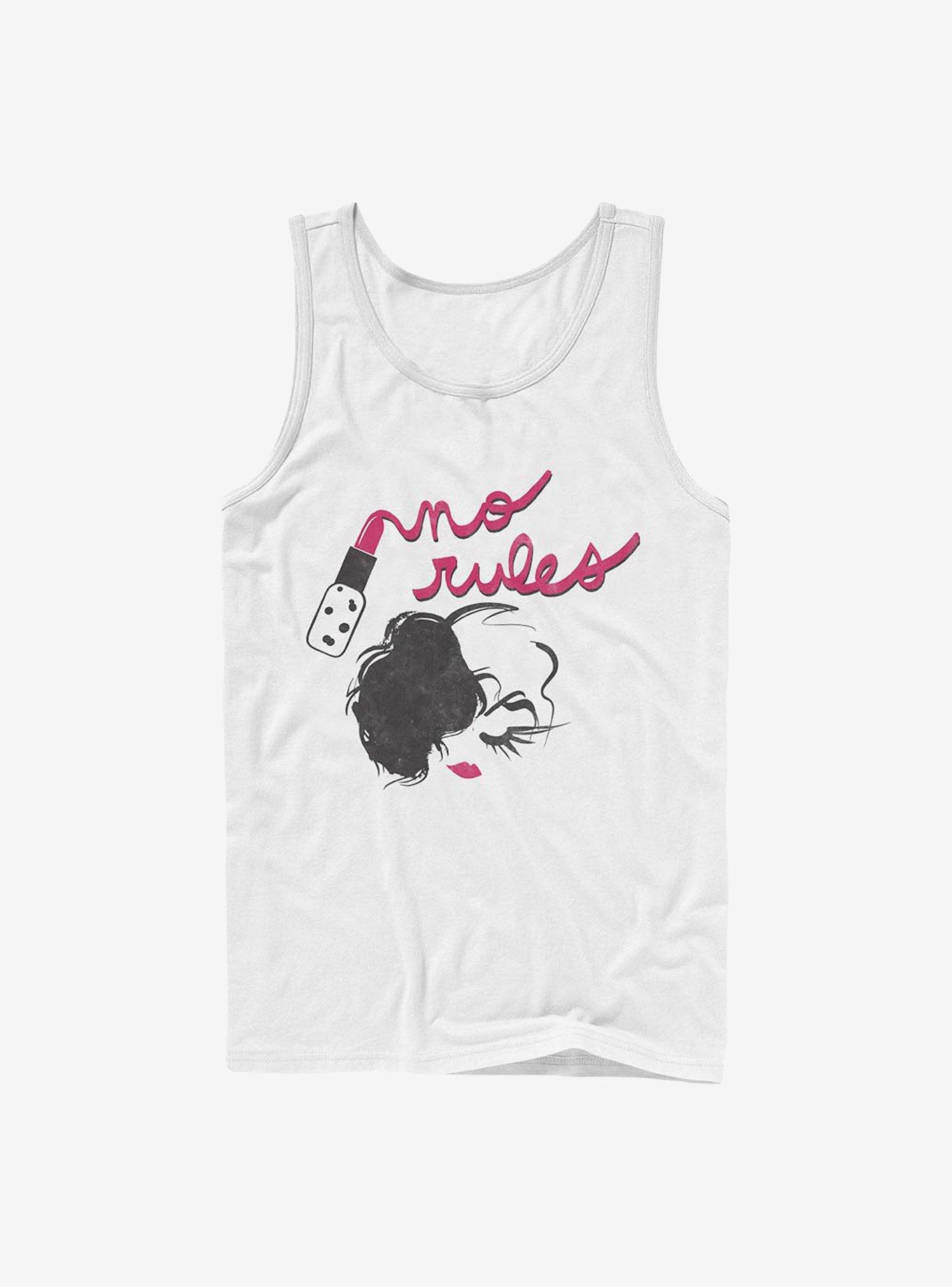 Disney Cruella No Rules In Lipstick Tank, WHITE, hi-res