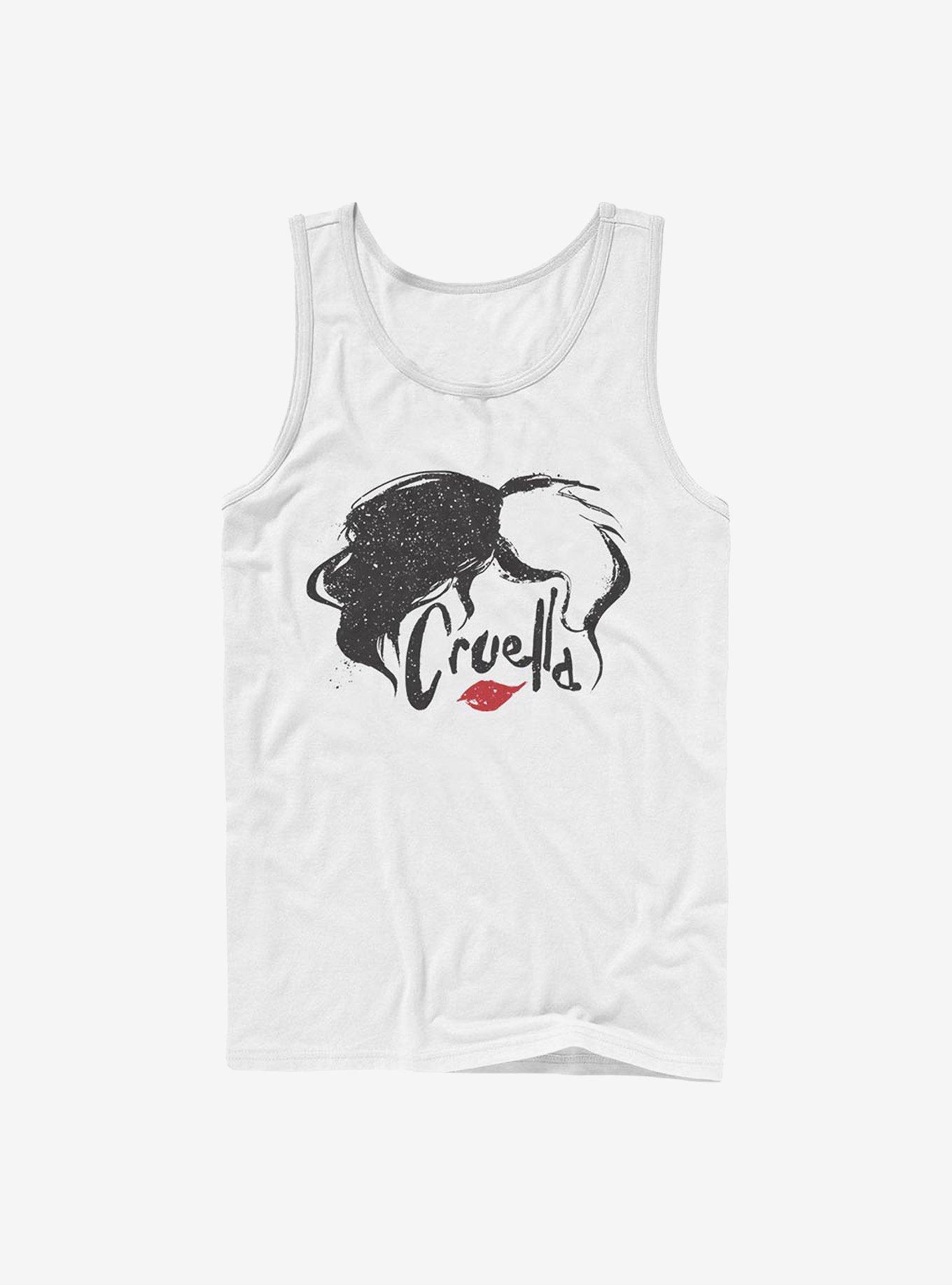 Disney Cruella Simply Cruella Infamous Hair Tank, WHITE, hi-res