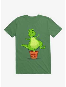 Cactus Rex Free Hugs Kelly Green T-Shirt, , hi-res