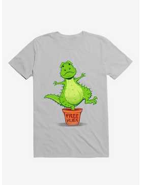 Cactus Rex Free Hugs Ice Grey T-Shirt, , hi-res