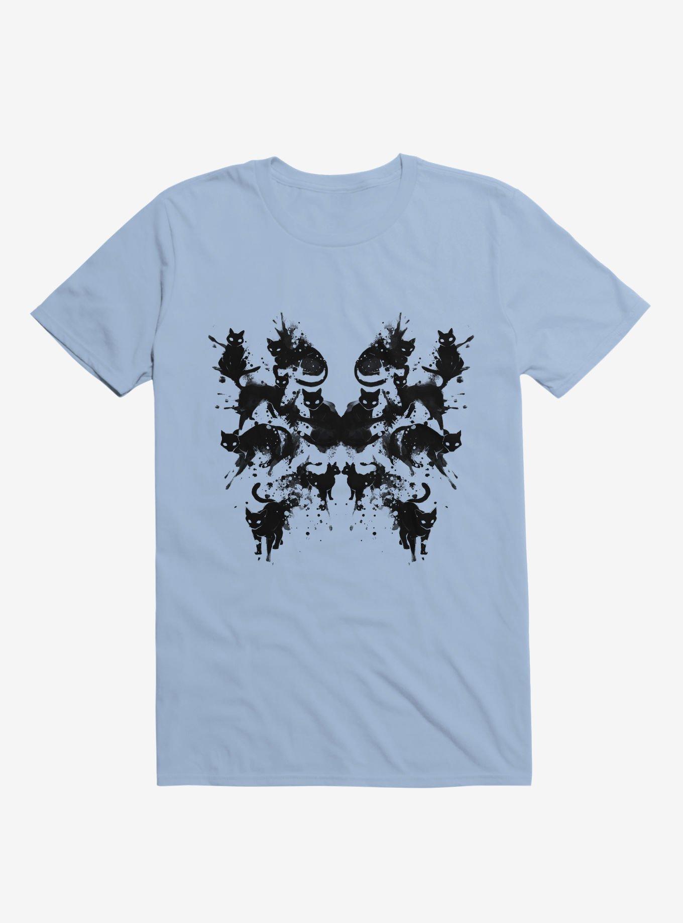 Rorschach Test Cat's On My Mind T-Shirt, LIGHT BLUE, hi-res