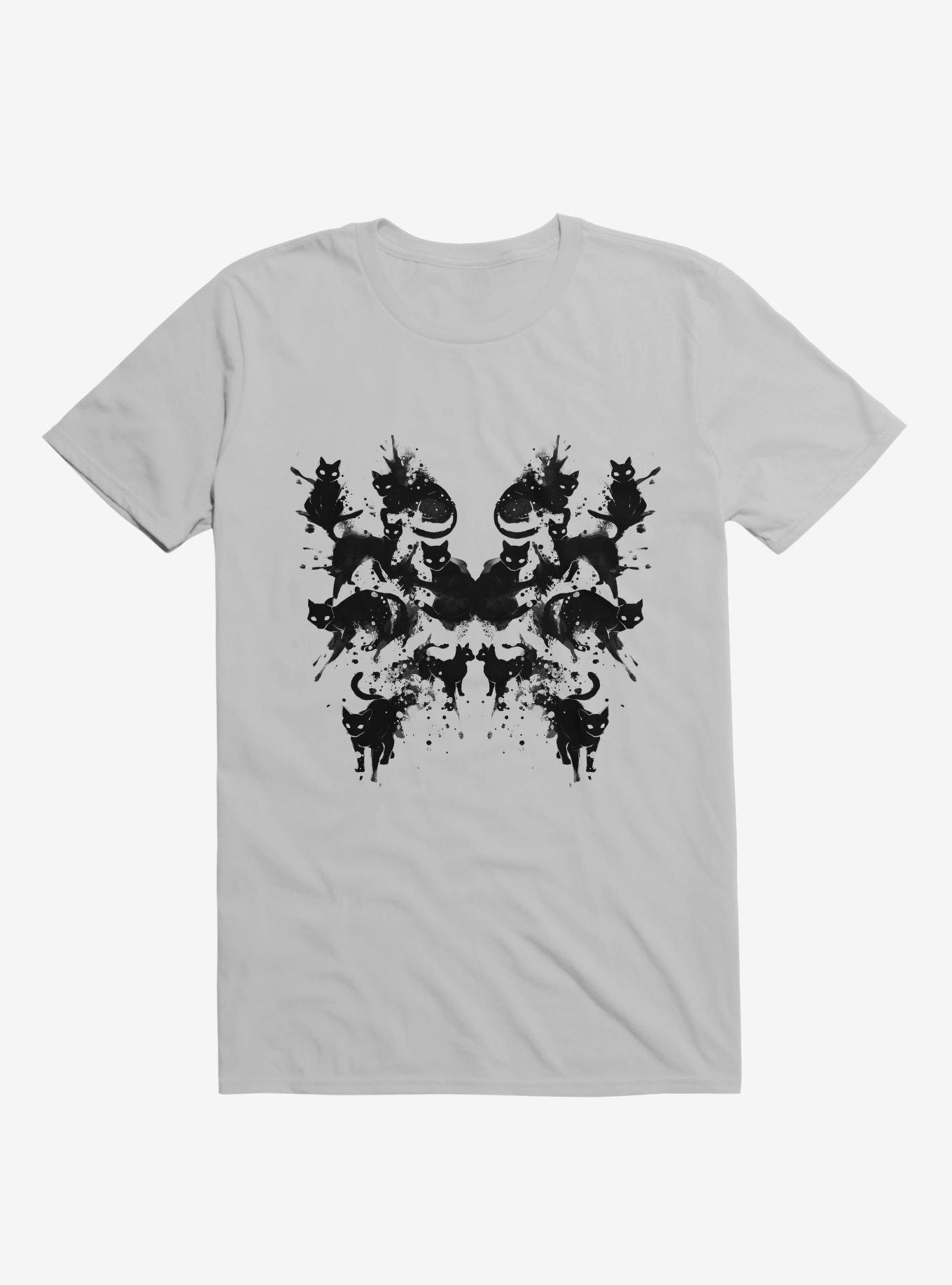 Rorschach Test Cat's On My Mind T-Shirt, ICE GREY, hi-res