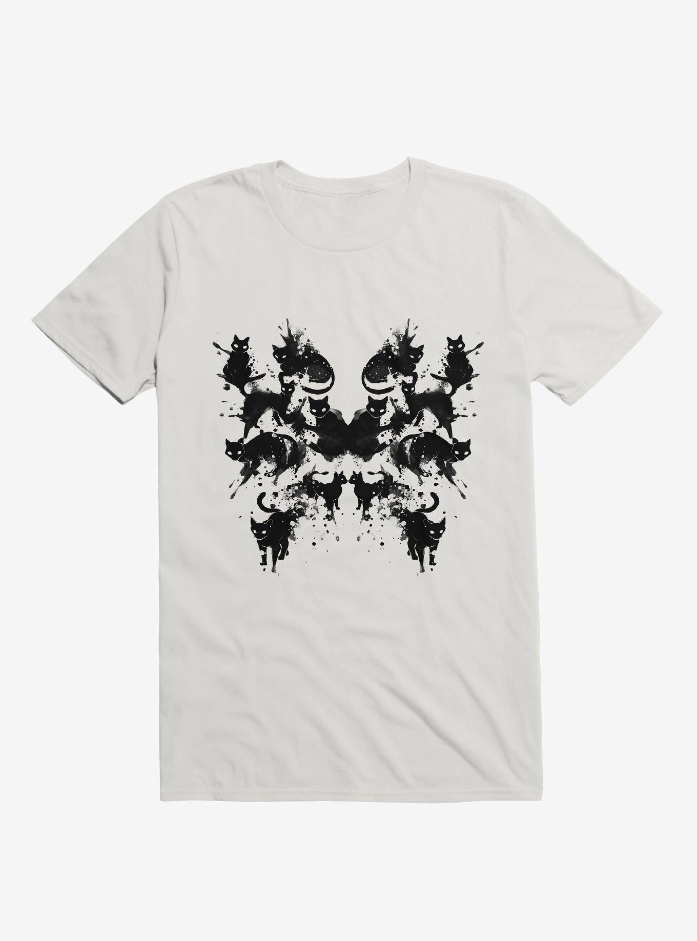 Rorschach Test Cat's On My Mind T-Shirt, WHITE, hi-res