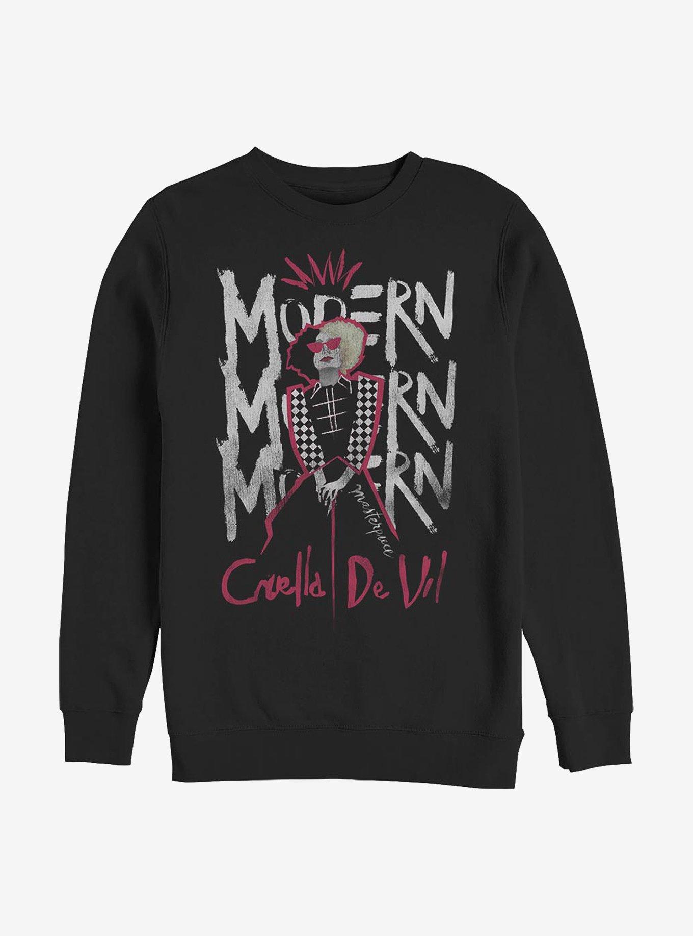 Disney Cruella Modern Masterpiece Sweatshirt, BLACK, hi-res