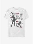 Disney Cruella Fashion Sketch T-Shirt, WHITE, hi-res