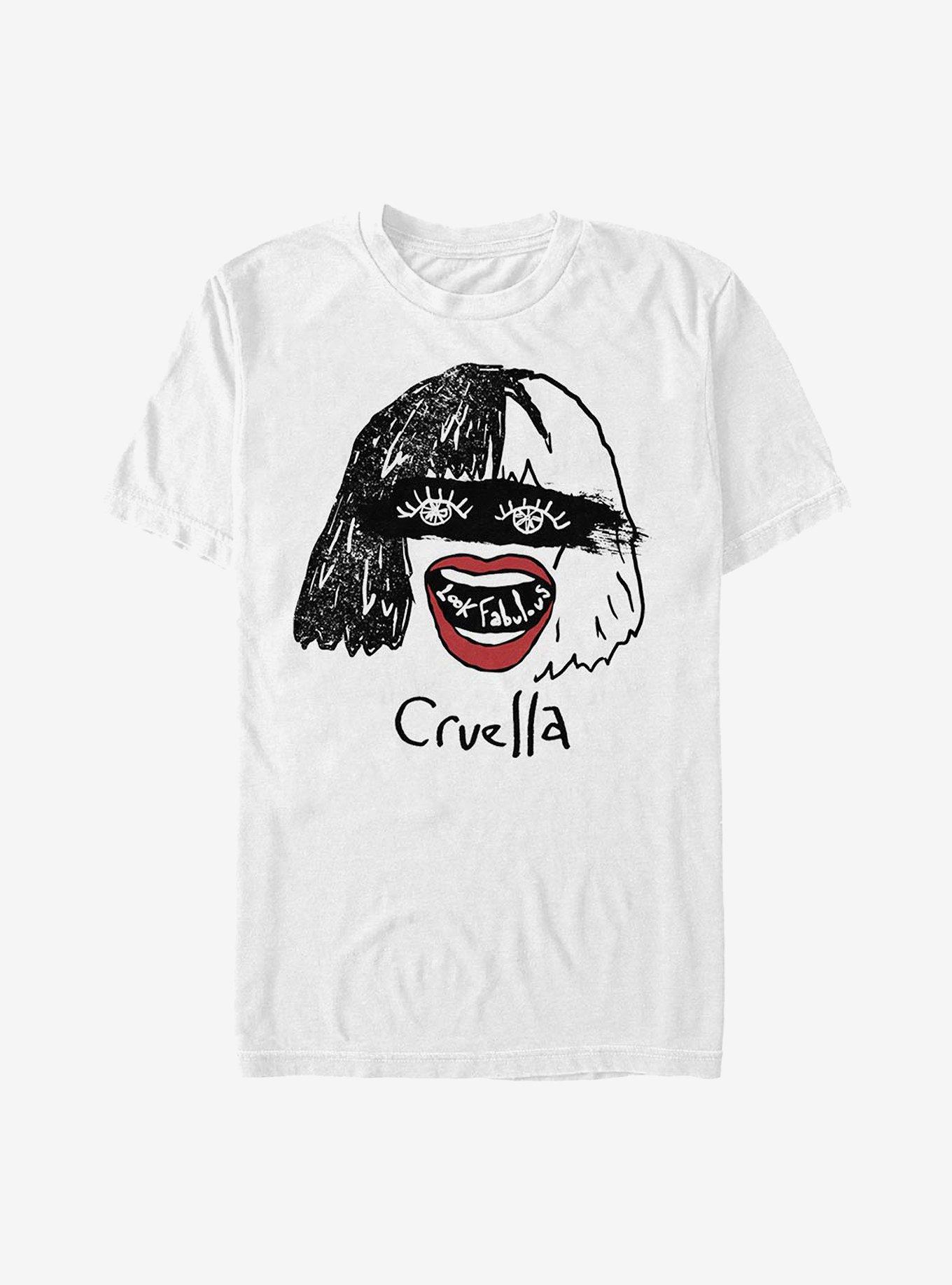 Disney Cruella Look Fabulous Drawing T-Shirt, , hi-res