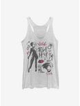 Disney Cruella Fashion Sketch Womens Tank Top, WHITE HTR, hi-res