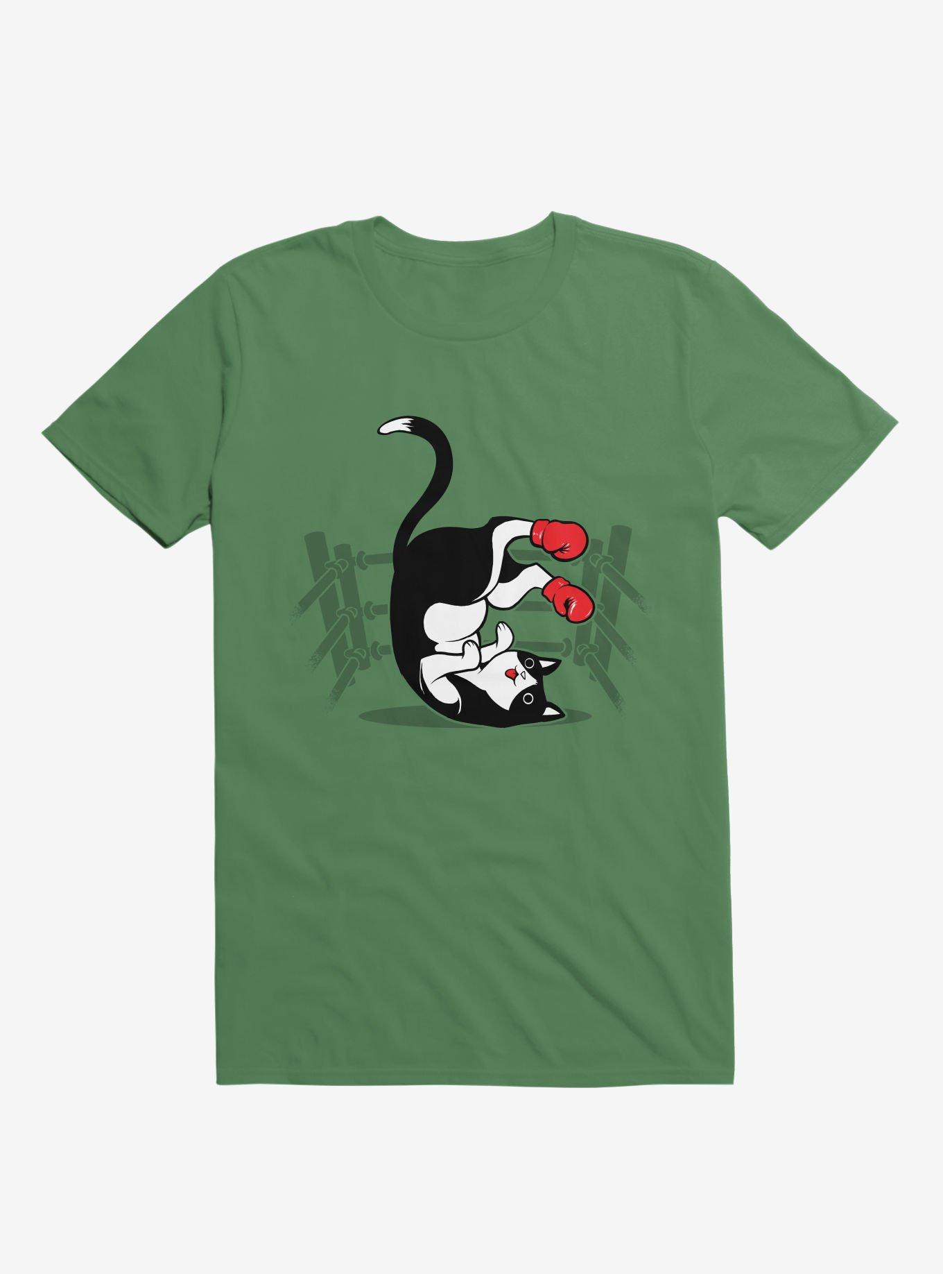 Boxer Cat Kelly Green T-Shirt