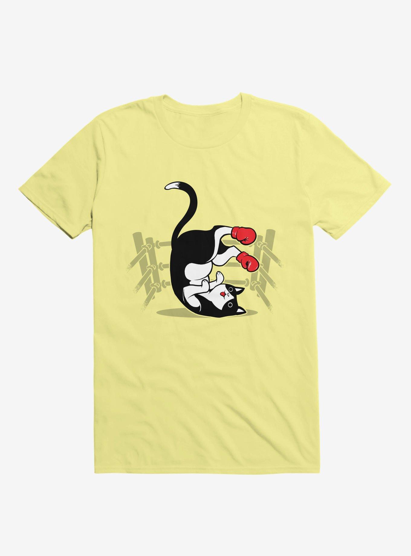 Boxer Cat Corn Silk Yellow T-Shirt, CORN SILK, hi-res