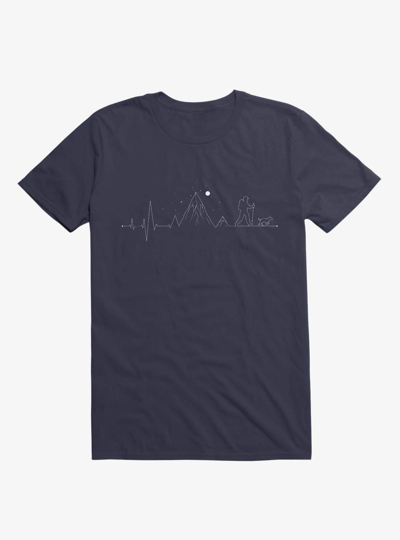 Hiking Heartbeat Mountain Lifestyle T-Shirt, , hi-res