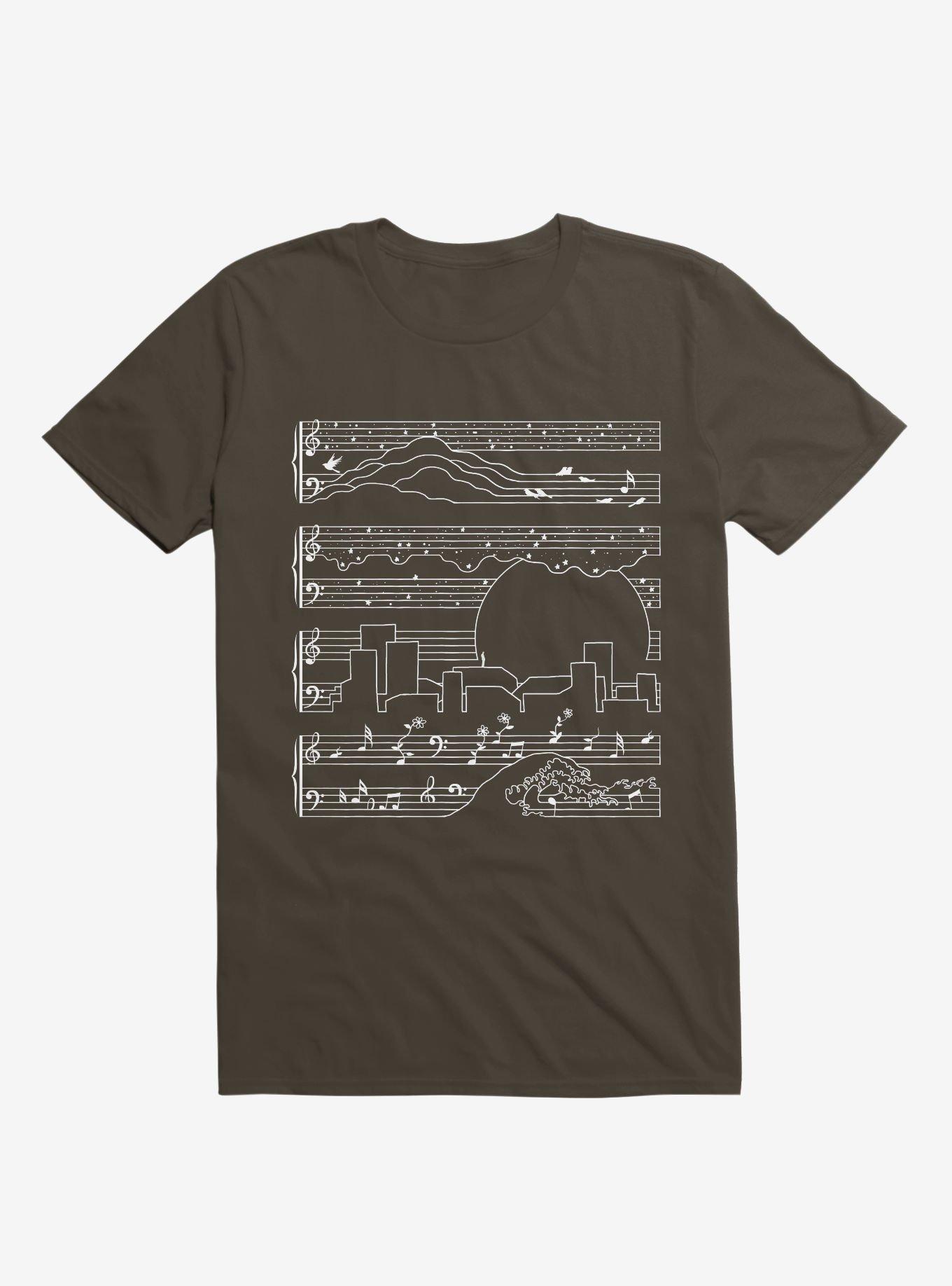 The Moonlight Sonata T-Shirt, BROWN, hi-res