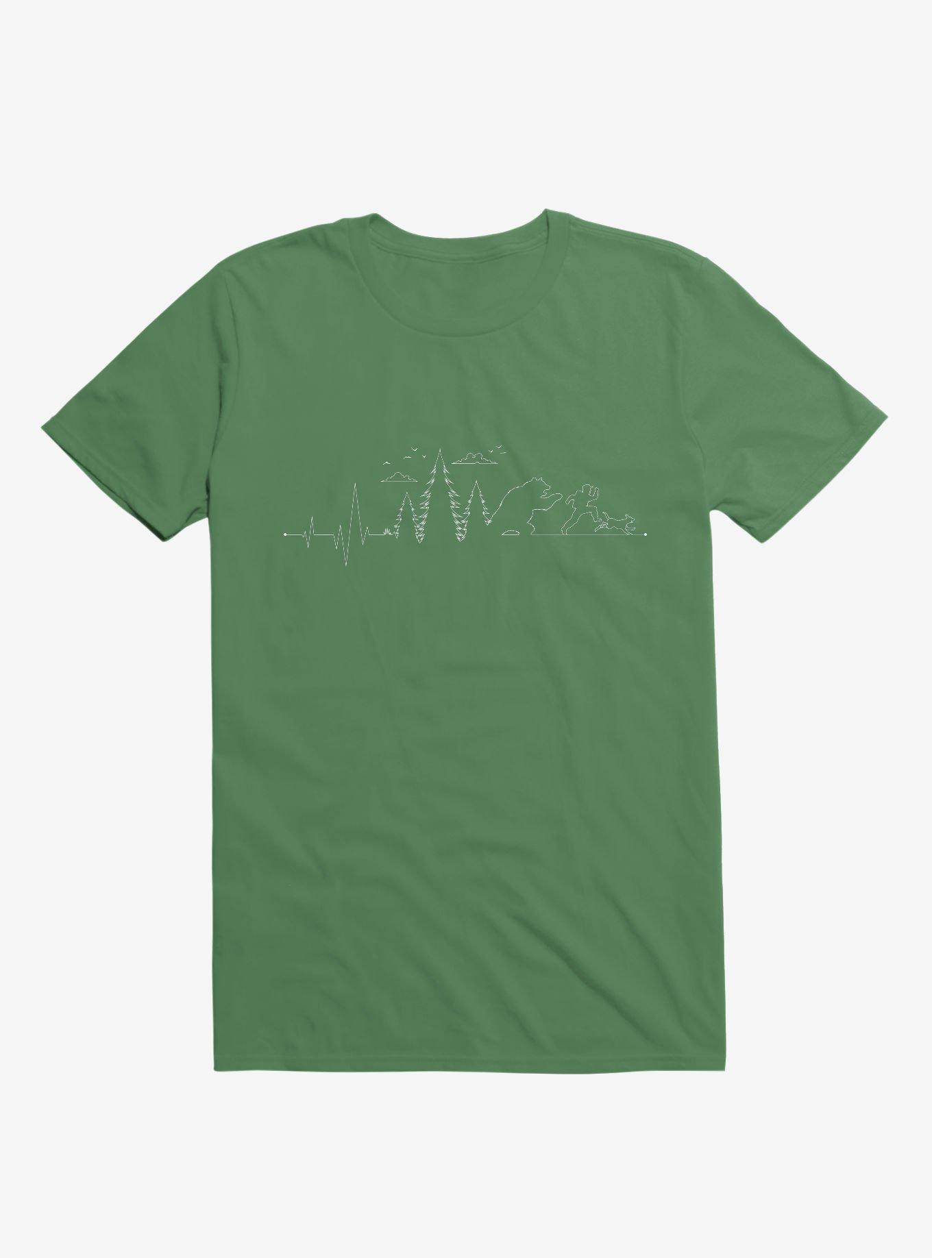 Hiking Heartbeat Running From a Bear Dog T-Shirt, , hi-res