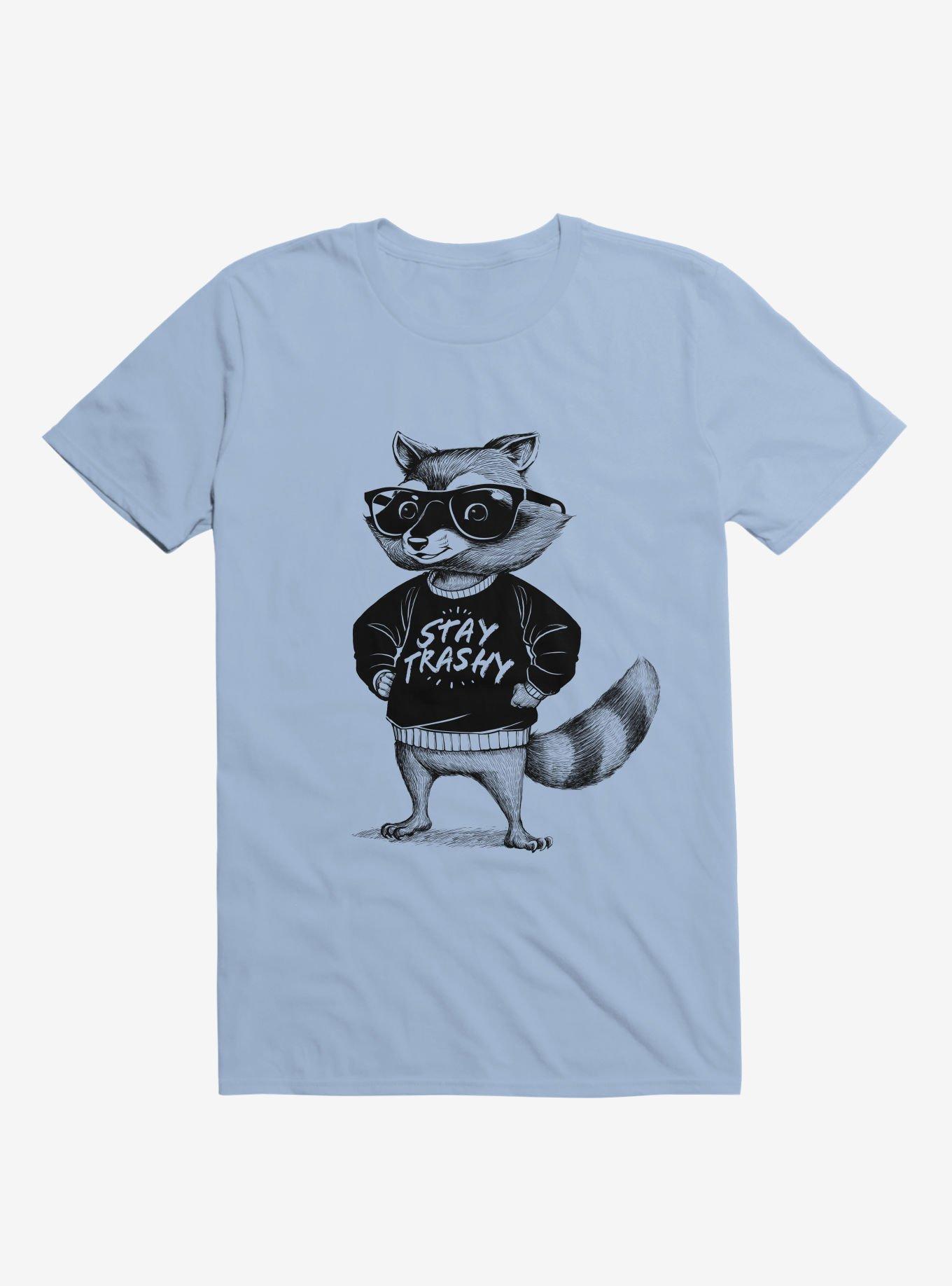 Stay Trashy Raccoon T-Shirt, LIGHT BLUE, hi-res