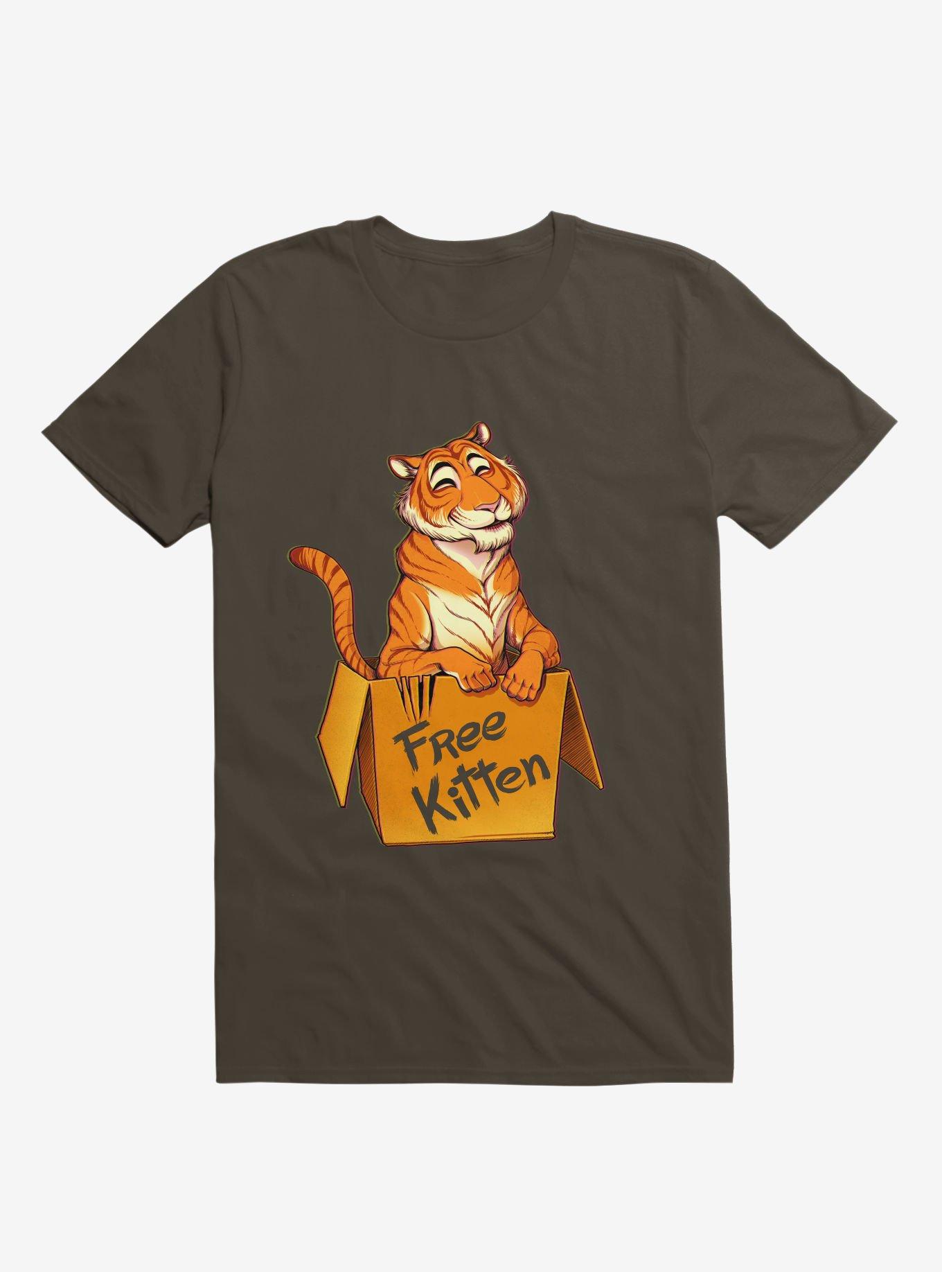 Free Kitten T-Shirt, BROWN, hi-res