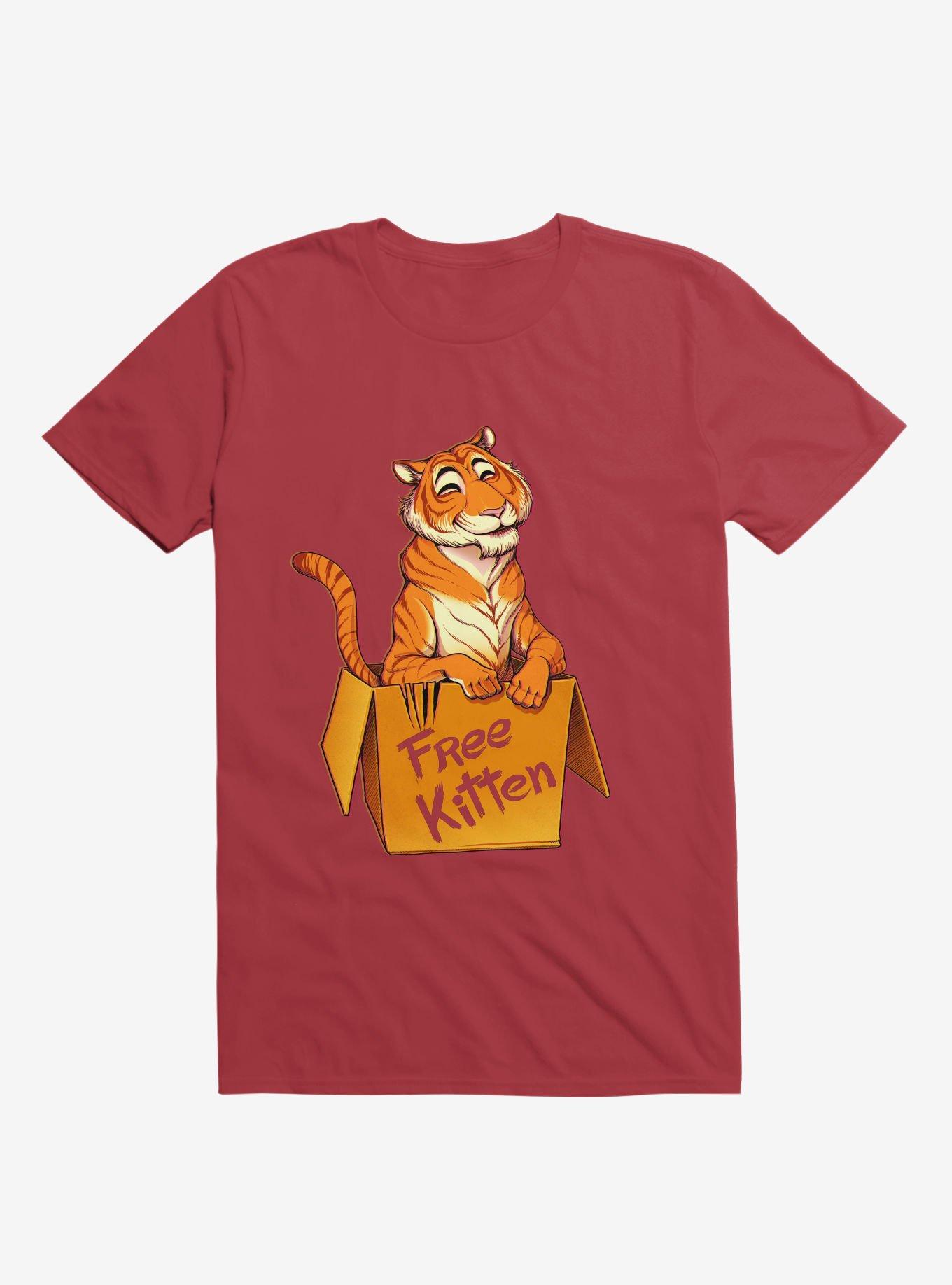 Free Kitten T-Shirt, RED, hi-res