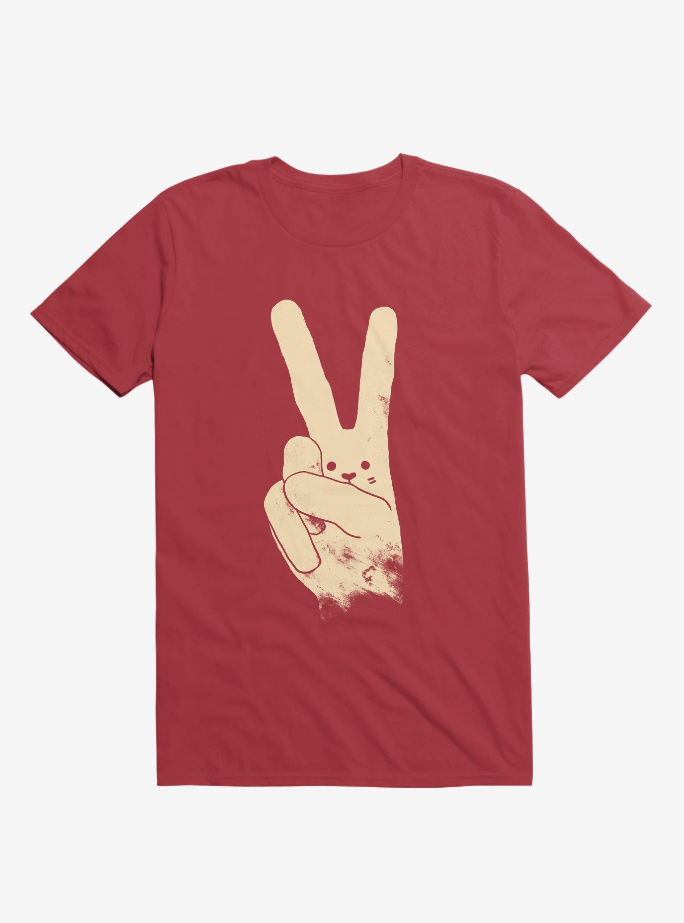 Love, Peace, And Carrots T-Shirt, RED, hi-res