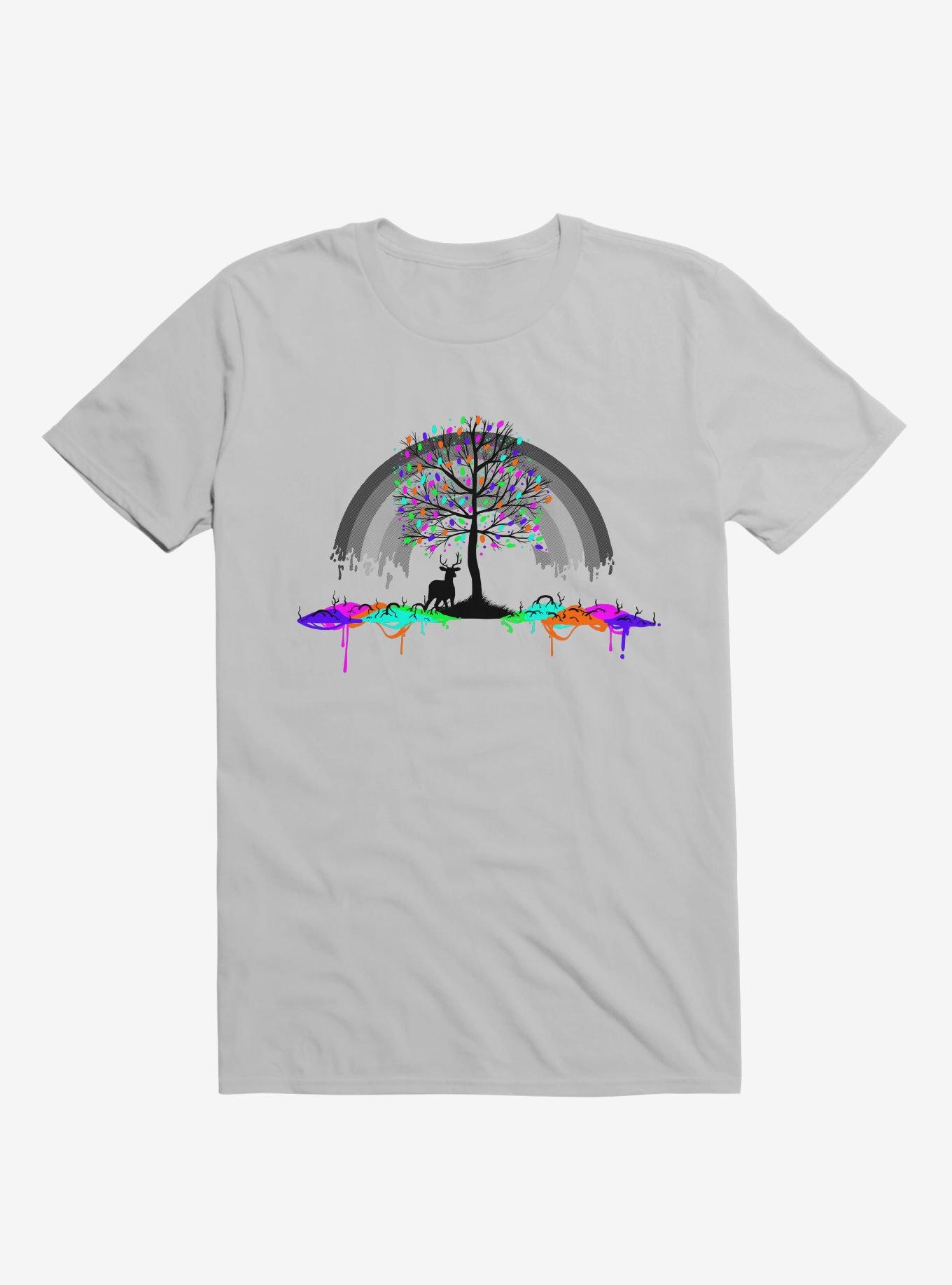 Melting Rainbow Colors Parasite T-Shirt, , hi-res
