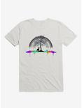 Melting Rainbow Colors Parasite T-Shirt, WHITE, hi-res