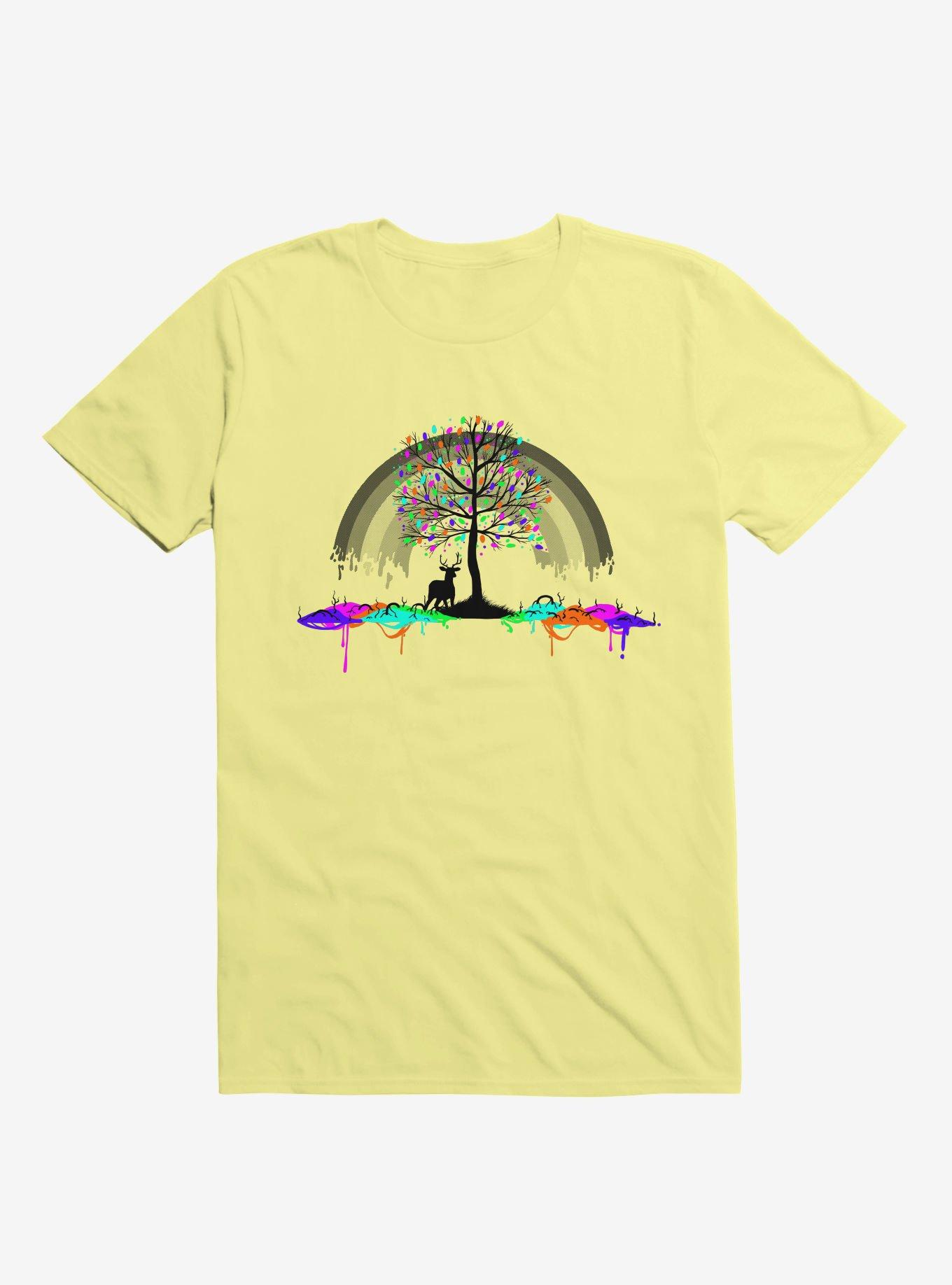 Melting Rainbow Colors Parasite T-Shirt, , hi-res