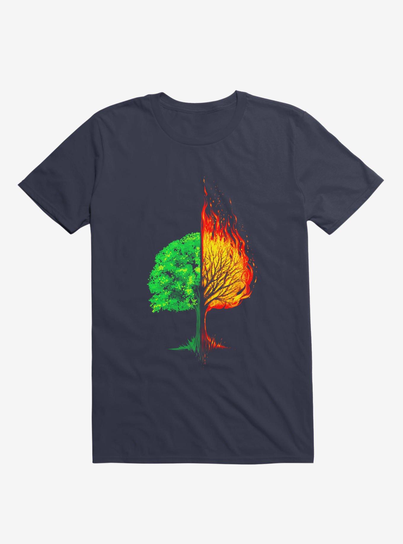 On Fire T-Shirt, NAVY, hi-res
